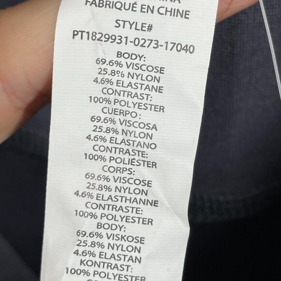 NEW Fabletics Pants Womens Medium gray black ponte knit athletic leggings - Picture 7 of 11